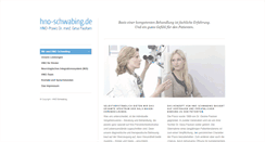 Desktop Screenshot of hno-schwabing.de